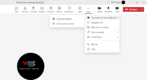 Transcriptie in Teams