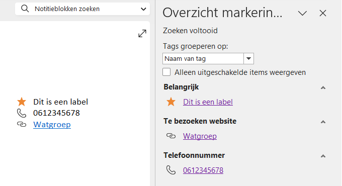 Tags Toevoegen aan Notities in OneNote
